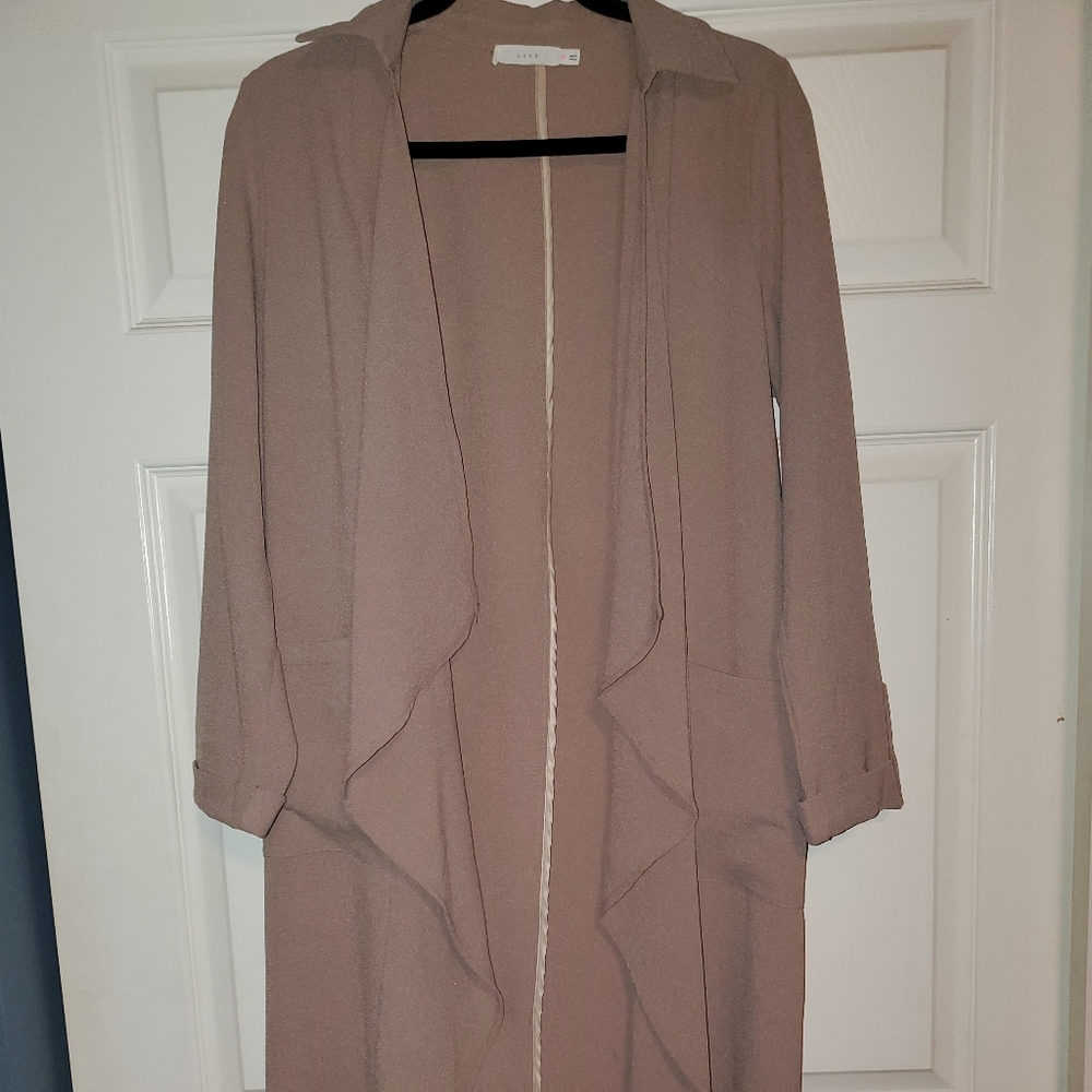 Long blush pink cardigan